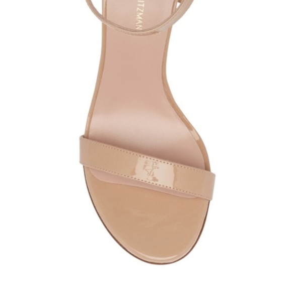 NEW Stuart Weitzman Nude Leather Sandals - Picture 5 of 5